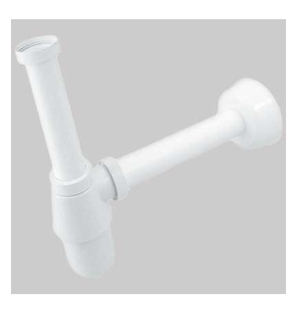 SIFONE A BOTTIGLIA BIANCO - Ø 32 x 250 1"1/4 ABS