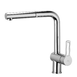 MISCELATORE MONOC. LAVELLO CON DOCCIA ESTRAIBILE LINEA RINGO Cromo