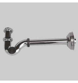 SIFONE AD ESSE CON CANOTTO E ROSONE - 1"1/4 Ø 32 x 200
