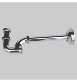 SIFONE A COLONNA CON CANOTTO E ROSONE - 1"1/4 Ø 32 x 200