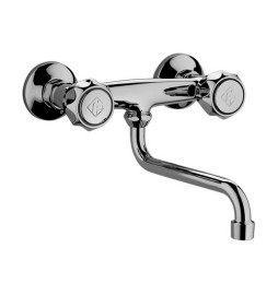 GRUPPO LAVELLO A MURO DANUBIO CON CANNA ORIENTABILE Cromo