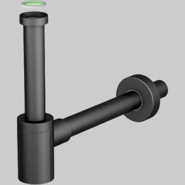 SIFONE D'ARREDO PER LAVABO "MIGNON" NERO - 1"1/4 x Ø 32
