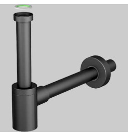 SIFONE D'ARREDO PER LAVABO "MIGNON" NERO - 1"1/4 x Ø 32