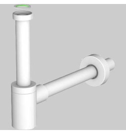 SIFONE D'ARREDO PER LAVABO "MIGNON" BIANCO - 1"1/4 x Ø 32