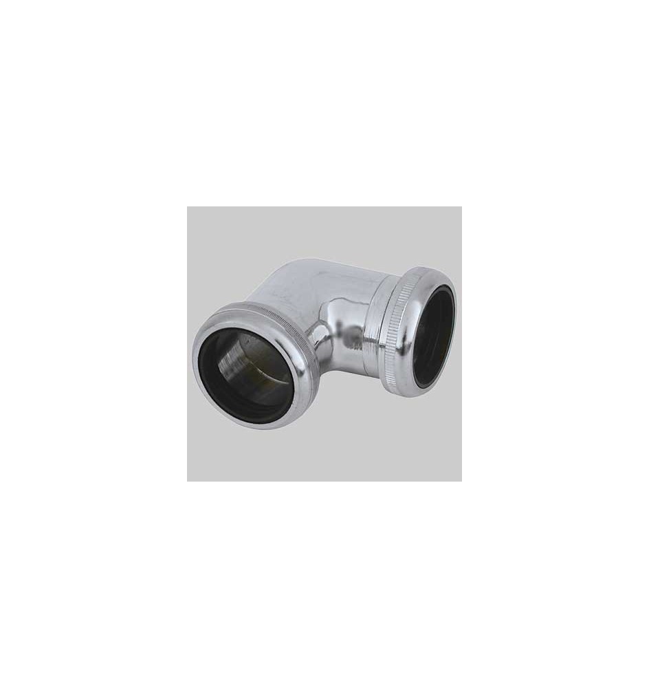 RACCORDO 90° CROMATO CON DUE GHIERE - 1"1/4 32x32