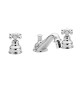 BATTERIA BIDET 3 FORI CON BOCCA EROGAZIONE VIOLA Cromo