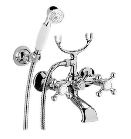 GRUPPO VASCA DOCCIA CON DEVIATORE SERIE VIOLA Cromo