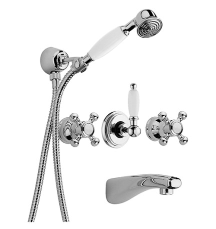 GRUPPO VASCA DOCCIA INCASSO SERIE VIOLA Cromo