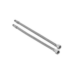 2 PZ FLESSIBILI INOX CM 35 SEDE GUARNIZIONE M10x1 F3/8"