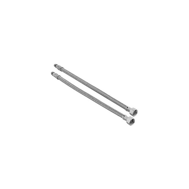2 PZ FLESSIBILI INOX CM 35 SEDE GUARNIZIONE M10x1 F3/8"