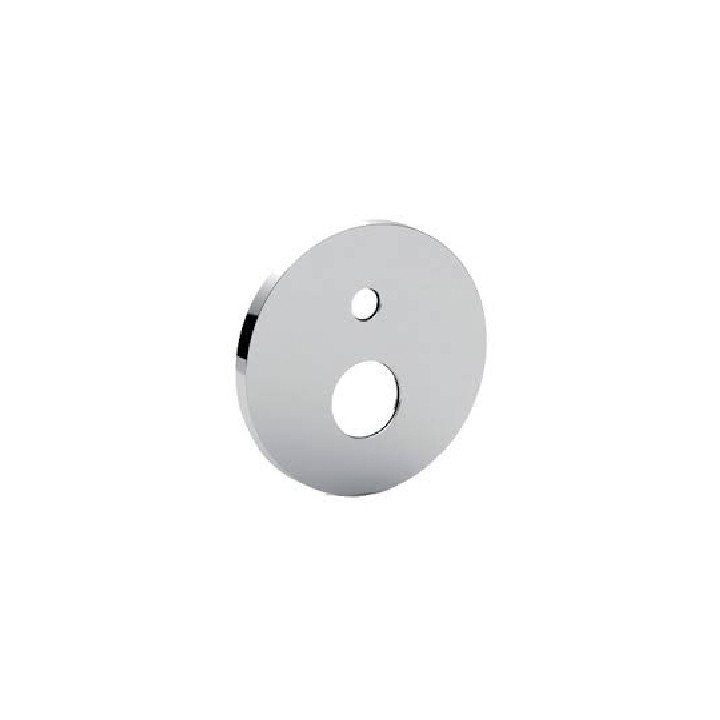 PIASTRA TONDA ABS 2 FORI CON OR Cromo