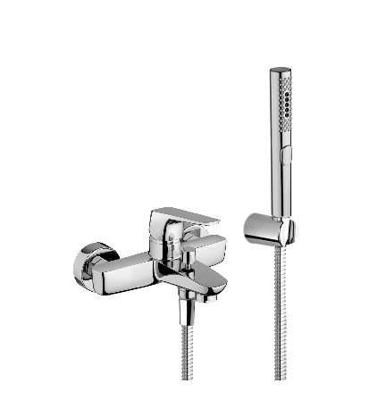 MISCELATORE MONOCOMANDO VASCA CON ACCESSORI SPARTACO Cromo