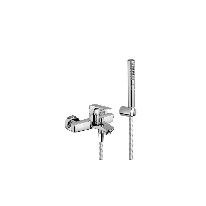 MISCELATORE MONOCOMANDO VASCA CON ACCESSORI SPARTACO Cromo