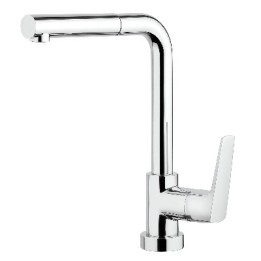 MISCELATORE MONOC. LAVELLO CON DOCCIA ESTRAIBILE SPARTACO Cromo