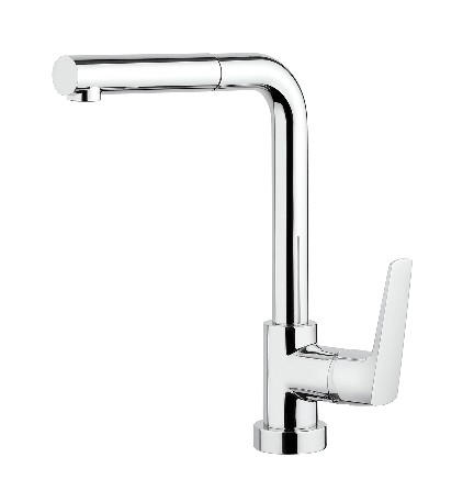 MISCELATORE MONOC. LAVELLO CON DOCCIA ESTRAIBILE SPARTACO Cromo