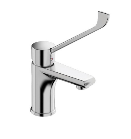 MISCELATORE MONOCOMANDO LAVABO CON LEVA CLINICA LINEA TEN Cromo