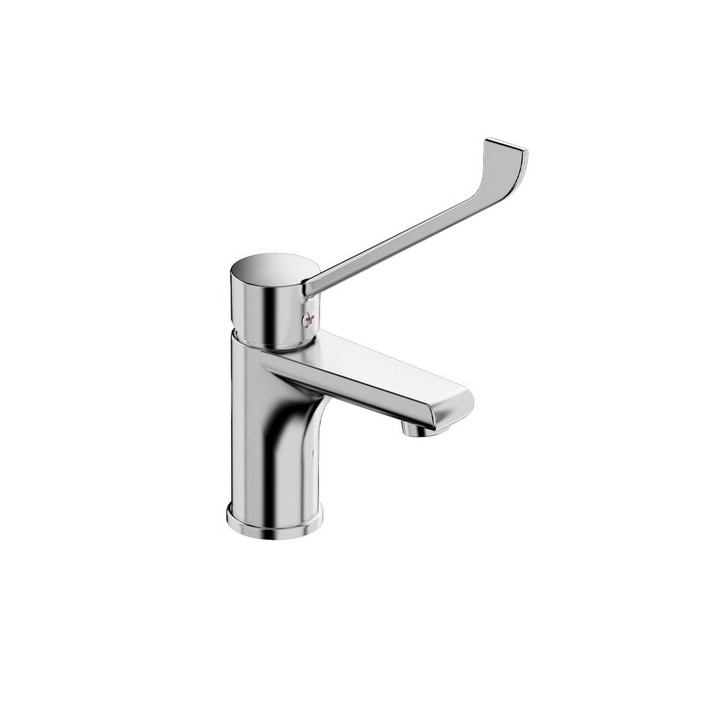 MISCELATORE MONOCOMANDO LAVABO CON LEVA CLINICA LINEA TEN Cromo