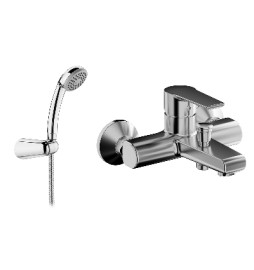 MISCELATORE MONOCOMANDO VASCA CON ACCESSORI LINEA TEN Cromo