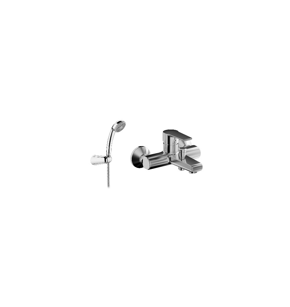 MISCELATORE MONOCOMANDO VASCA CON ACCESSORI LINEA TEN Cromo