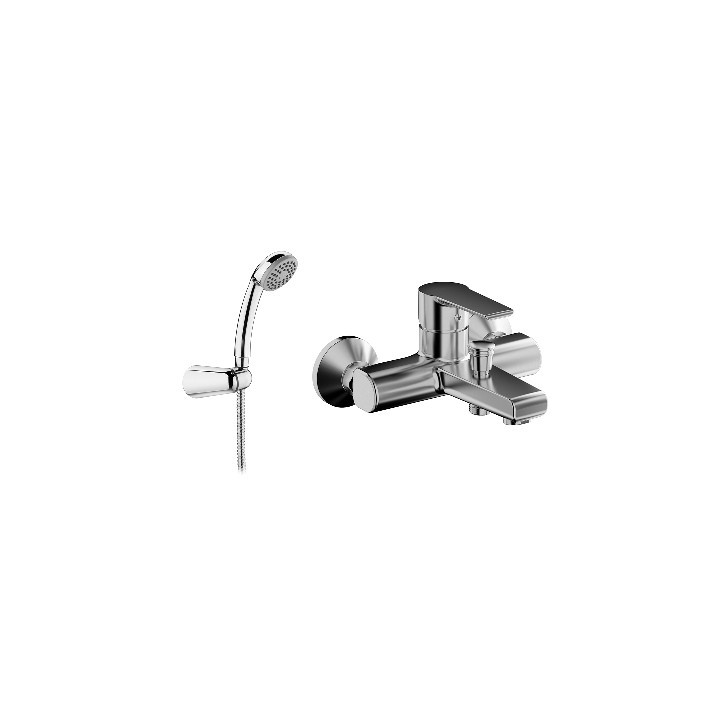 MISCELATORE MONOCOMANDO VASCA CON ACCESSORI LINEA TEN Cromo