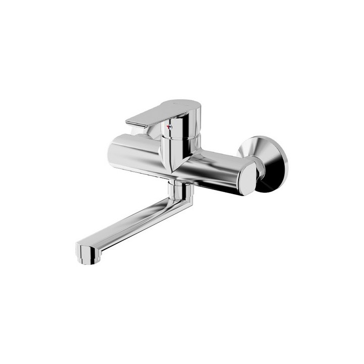 MISCELATORE MONOCOMANDO LAVELLO A MURO LINEA TEN Cromo