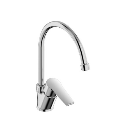 MISCELATORE MONOCOMANDO LAVELLO CON LEVA LATERALE DESTRA TEN Cromo