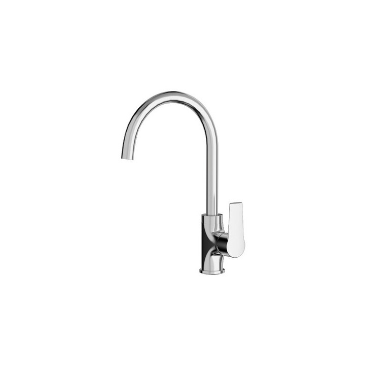 MISCELATORE MONOCOMANDO LAVELLO CON CANNA GIREVOLE LINEA TEN Cromo
