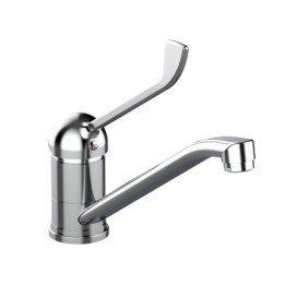 MISCELATORE MONOCOMANDO LAVELLO LEVA CLINICA FRONTALE LINEA TEN Cromo
