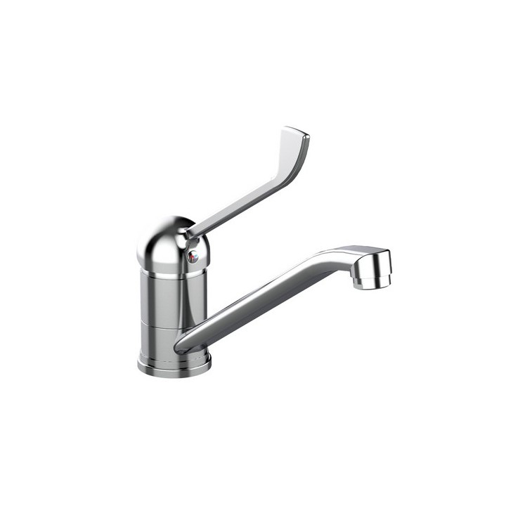 MISCELATORE MONOCOMANDO LAVELLO LEVA CLINICA FRONTALE LINEA TEN Cromo