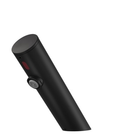 RUBINETTO LAVABO FOTOCELLULA A corrente 230/6V DC Nero Matt