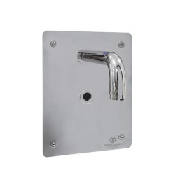 RUBINETTO FOTOCELLULA PER LAVABO A CANALE Alim. Batteria 6V - Cromo