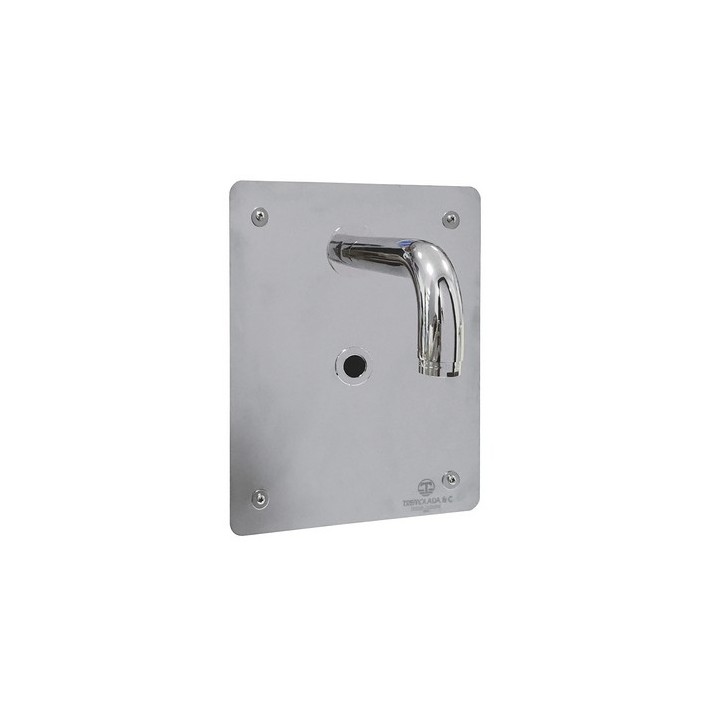 RUBINETTO FOTOCELLULA PER LAVABO A CANALE Alim. Batteria 6V - Cromo