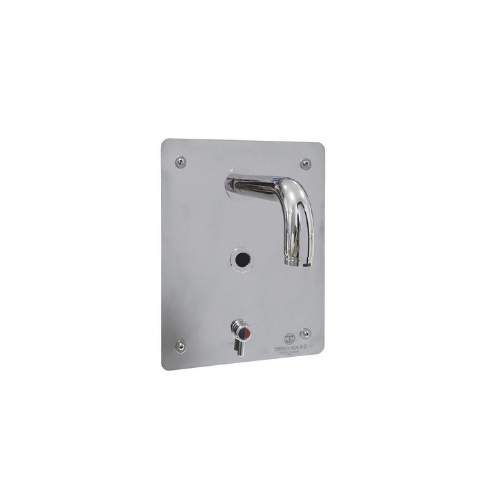 MISCELATORE A FOTOCELLULA PER LAVABO A CANALE Alim. Batteria 6V Litio