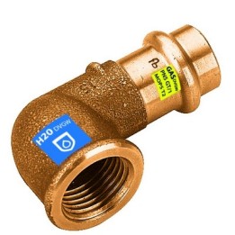 GOMITO 90° IN BRONZO A PRESSARE F X FIL F ACQUA/GAS Diam. 15 x 1/2