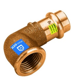 GOMITO 90° IN BRONZO A PRESSARE F X FIL F ACQUA/GAS Diam. 22 x 1