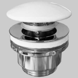 PILETTA A SCATTINO STP CON TAPPO CERAMICA BIANCO - 1" 1/4