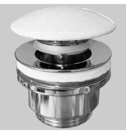 PILETTA A SCATTINO STP CON TAPPO CERAMICA BIANCO - 1" 1/4