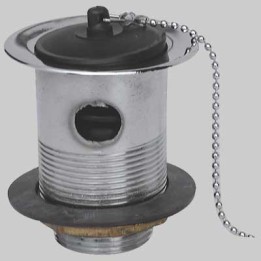 PILETTONE IN OTTONE CROMATO - 1"1/4 Ø 80