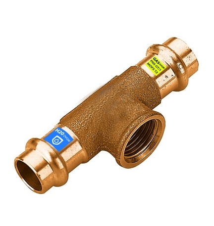 T IN BRONZO A PRESSARE FXFXFIL F ACQUA/GAS Diam. 28 x 3/4
