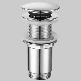 PILETTA PER LAVABO CON TAPPO A PRESSIONE - 1"1/4 s/troppo pieno