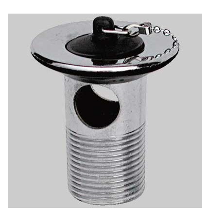 PILETTA LAVABO CON TROPPO PIENO E TAPPO - 1" 63x70
