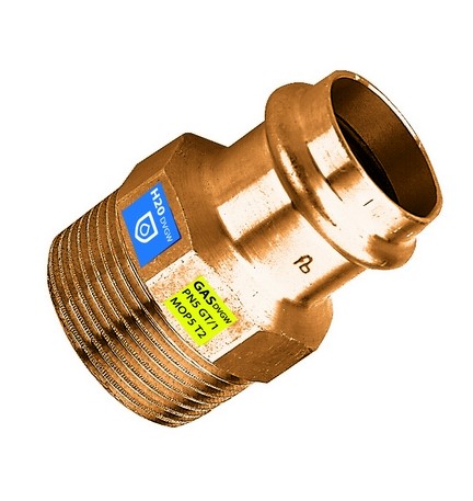 MANICOTTO IN BRONZO A PRESSARE FXFIL M ACQUA/GAS Diam. 35 x 1"
