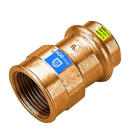 MANICOTTO A PRESSARE FXFIL F ACQUA/GAS Diam. 35 x 1"1/4