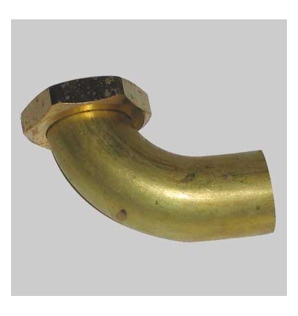 CODOLO CURVO IN OTTONE - 1"1/4 Ø 32