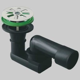 SIFONE RIBASSATO PER DOCCIA ORIENTABILE - Griglia Inox Ø 80
