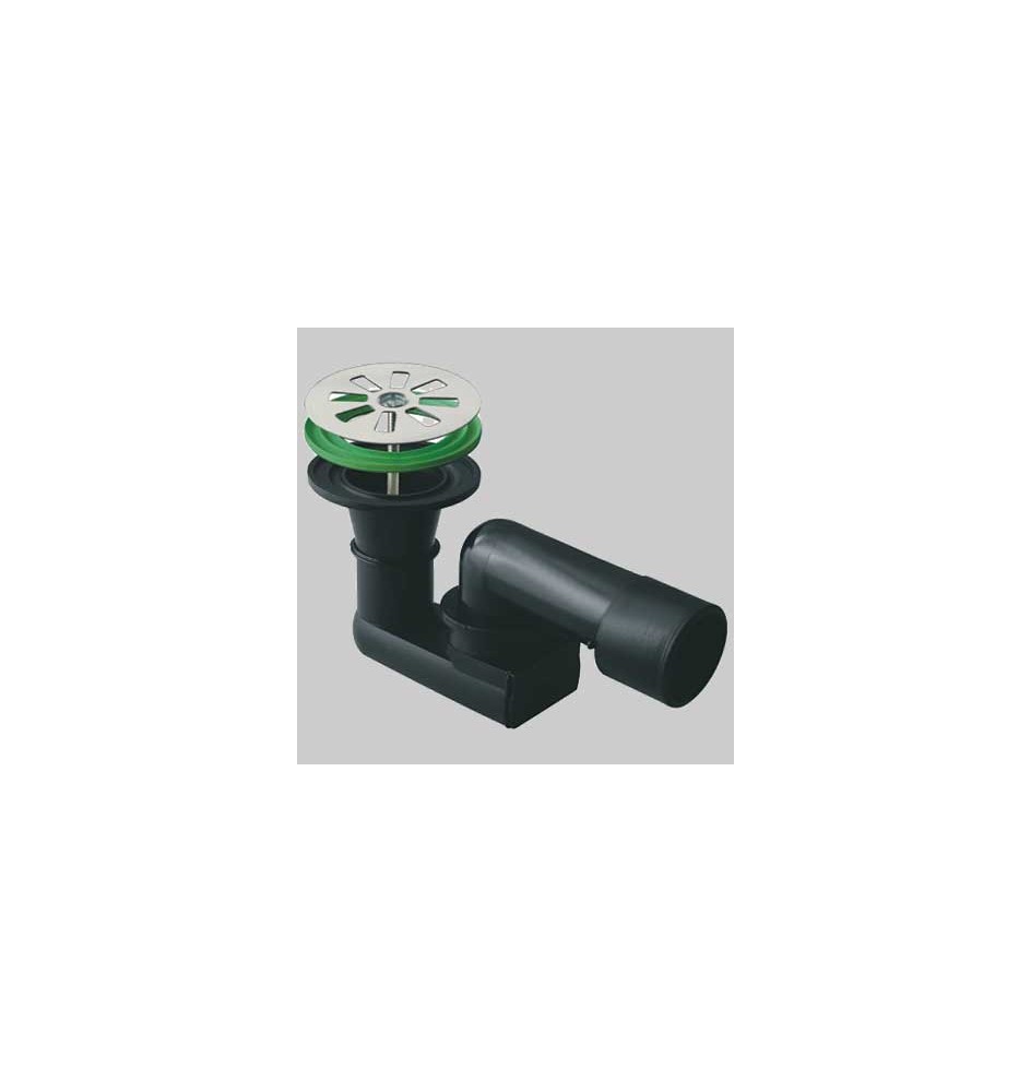 SIFONE RIBASSATO PER DOCCIA ORIENTABILE - Griglia Inox Ø 80