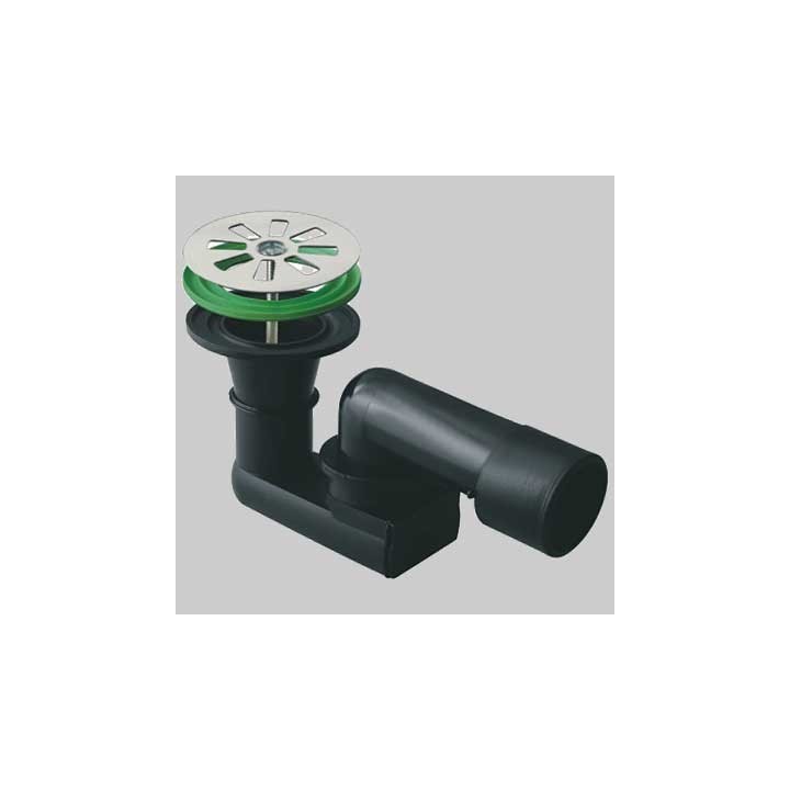 SIFONE RIBASSATO PER DOCCIA ORIENTABILE - Griglia Inox Ø 80