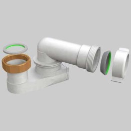 SIFONE RIBASSATO ORIENTABILE PER COLONNA VASCA - 1"1/2 x 40