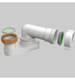 SIFONE RIBASSATO ORIENTABILE PER COLONNA VASCA - 1"1/2 x 40