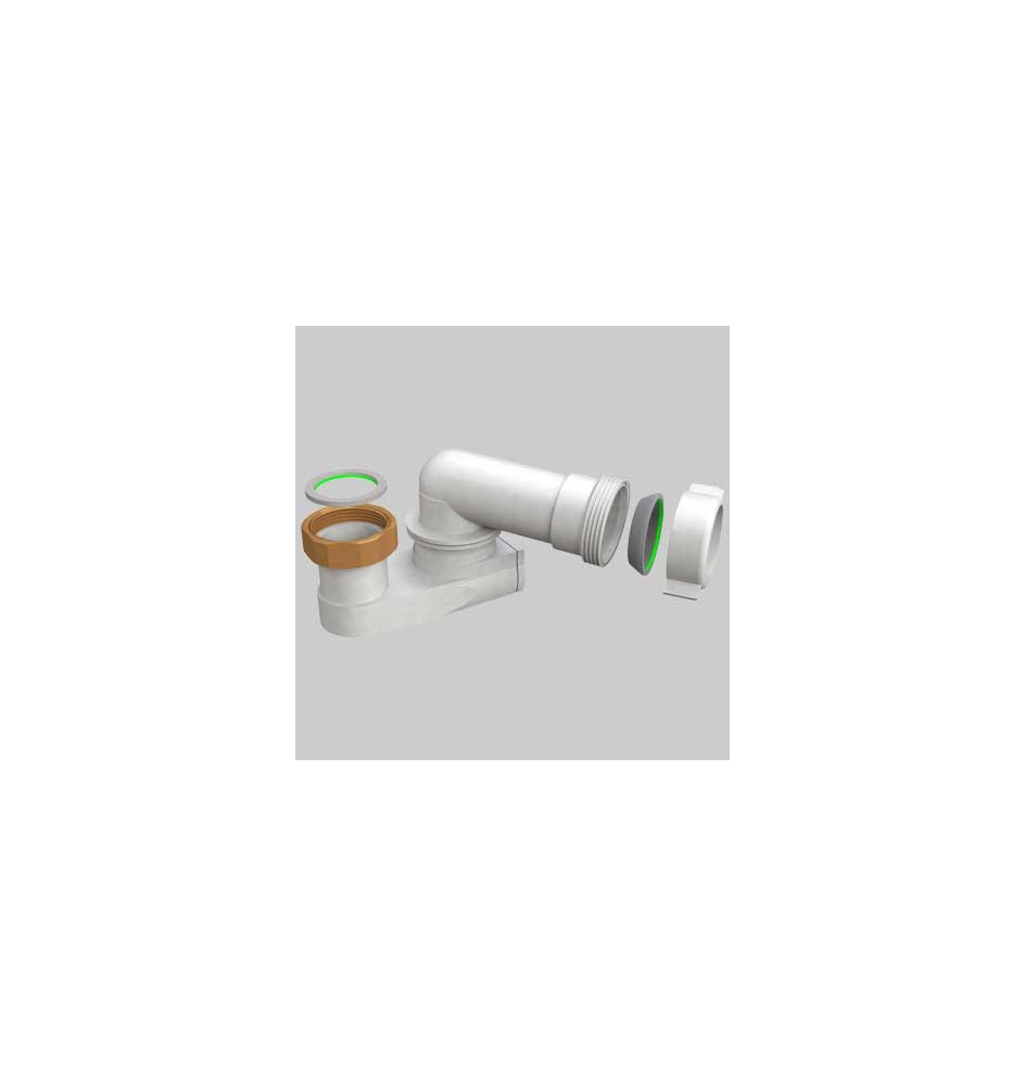 SIFONE RIBASSATO ORIENTABILE PER COLONNA VASCA - 1"1/2 x 40